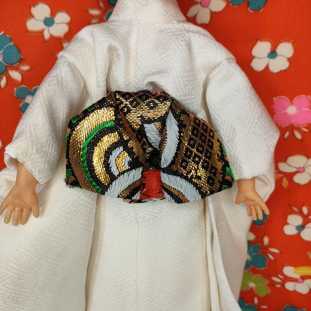 タミーちゃんサイズ　ハンドメイド　花嫁衣装セット　赤花柄