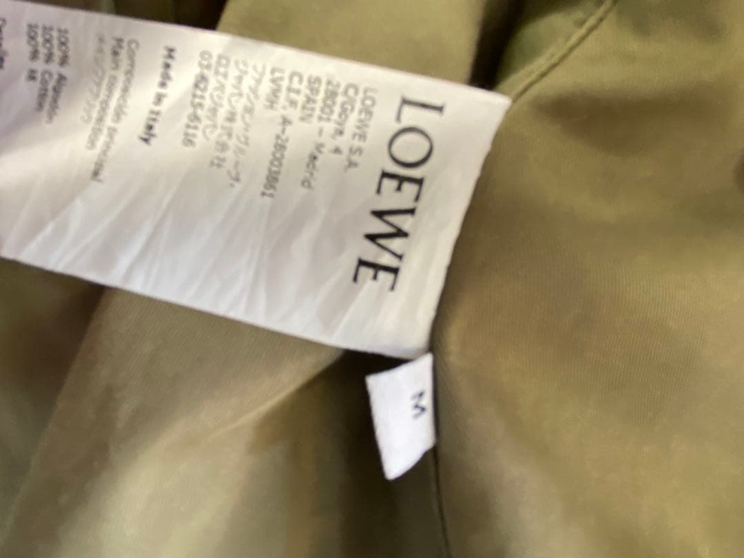 ほぼ未使用！LOEWE カーキ コットンパーカー　フィッシュテールコート