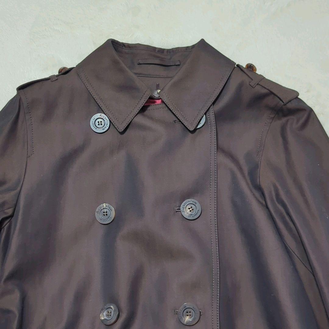 未使用級 Aquascutum ライナー トレンチコート 6F チェック ベルト