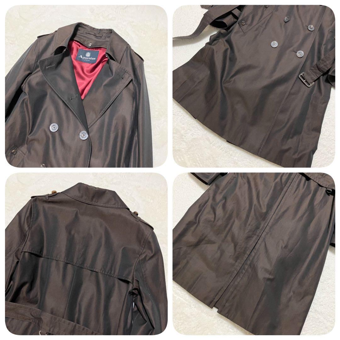 未使用級 Aquascutum ライナー トレンチコート 6F チェック ベルト