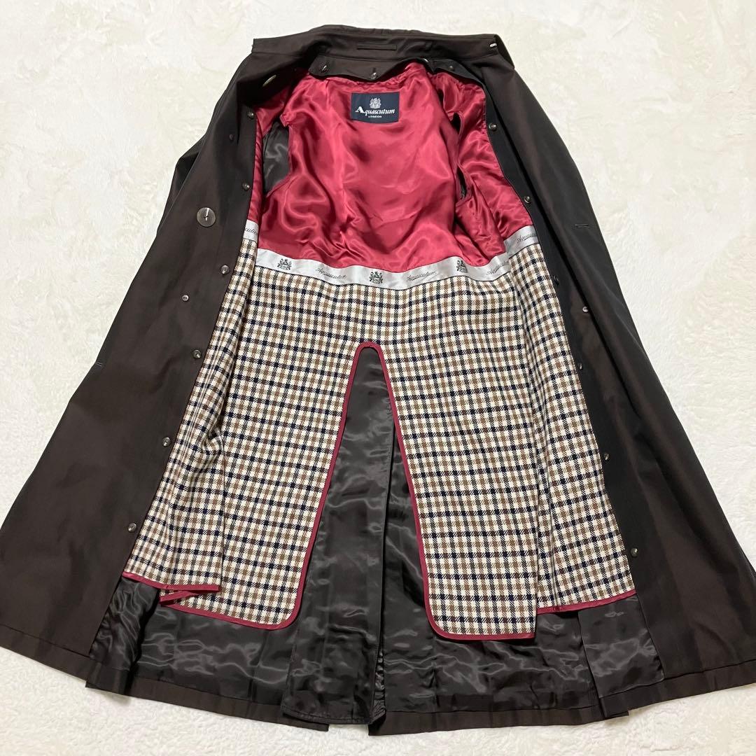 未使用級 Aquascutum ライナー トレンチコート 6F チェック ベルト