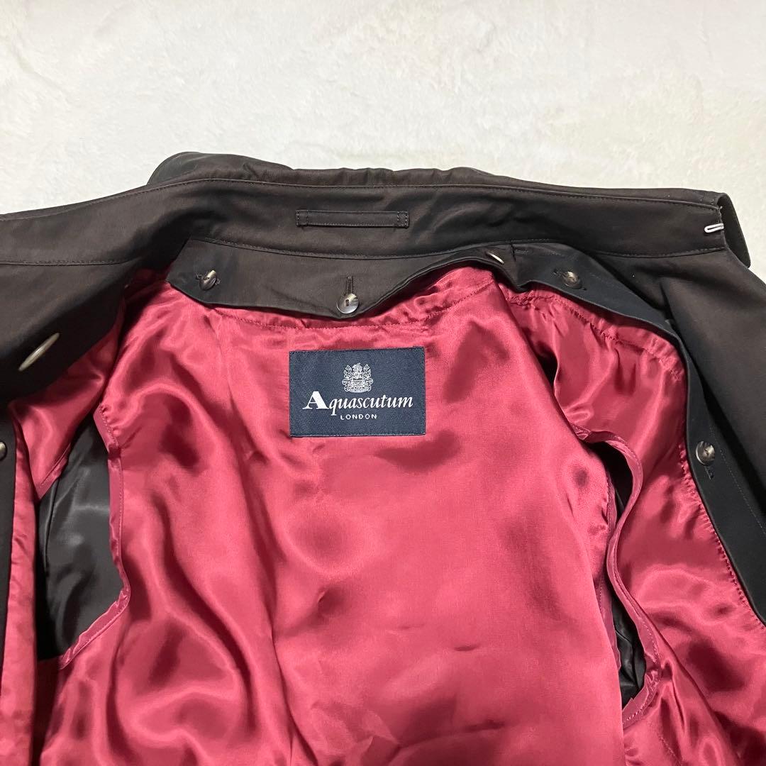 未使用級 Aquascutum ライナー トレンチコート 6F チェック ベルト