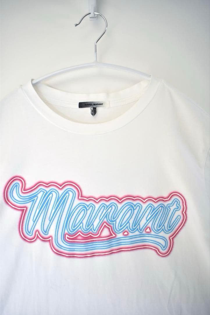 激レア希少！BTSジミン着用TシャツISABEL MARANTロゴTシャツ半袖白