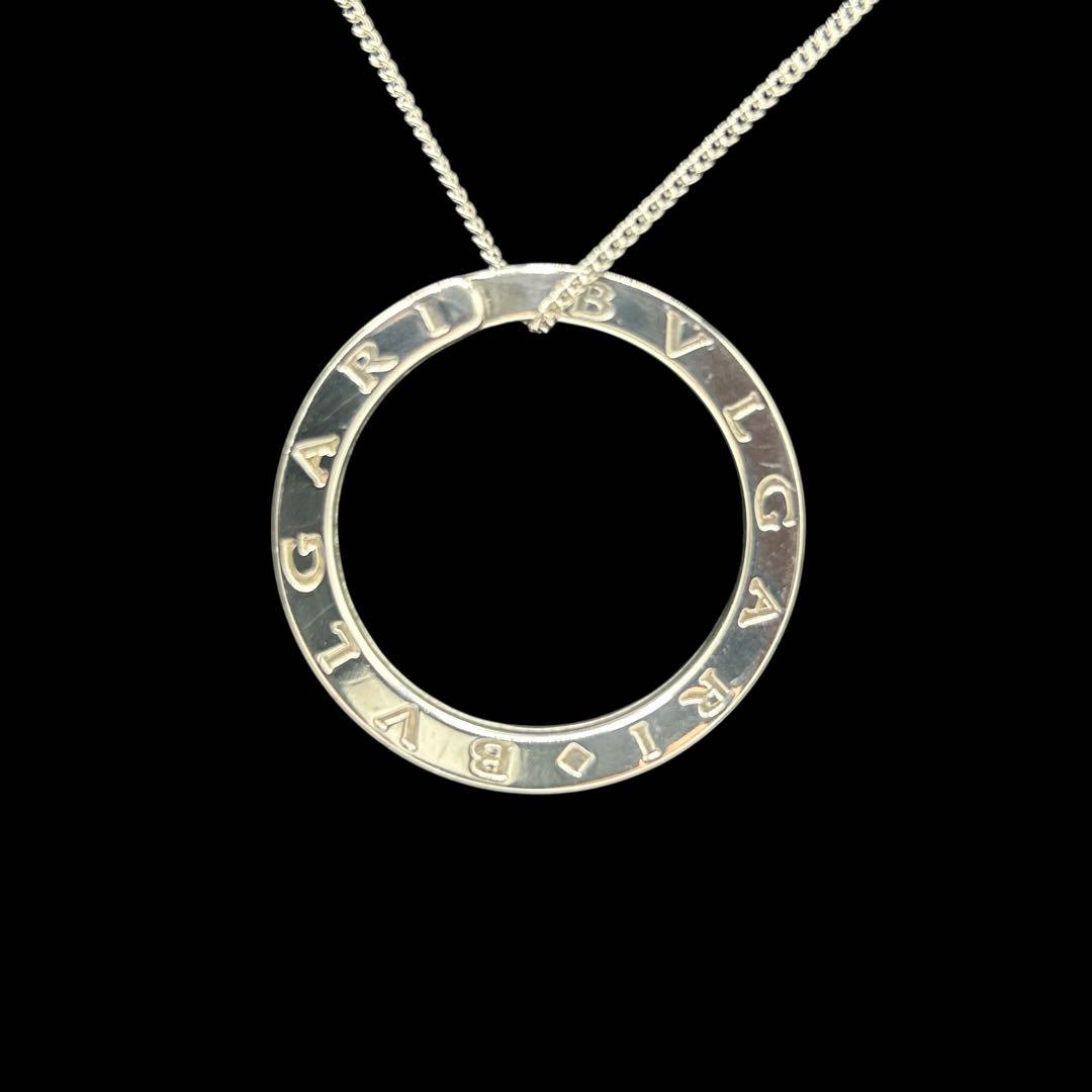 BVLGARI シルバー 円形ペンダント ネックレス