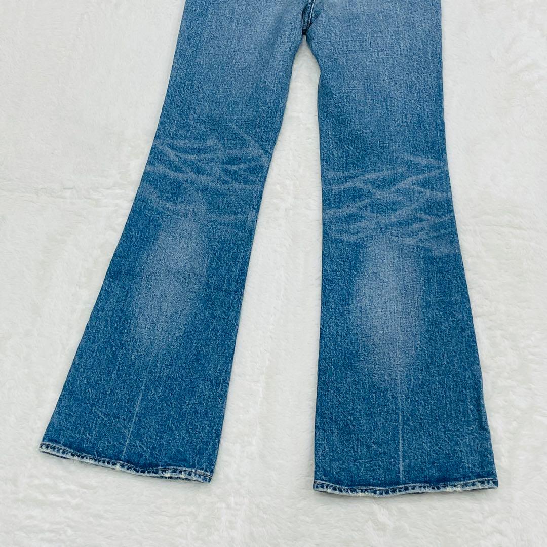 極美品　マウジー MOUSSY フレア デニムパンツ MVS 22