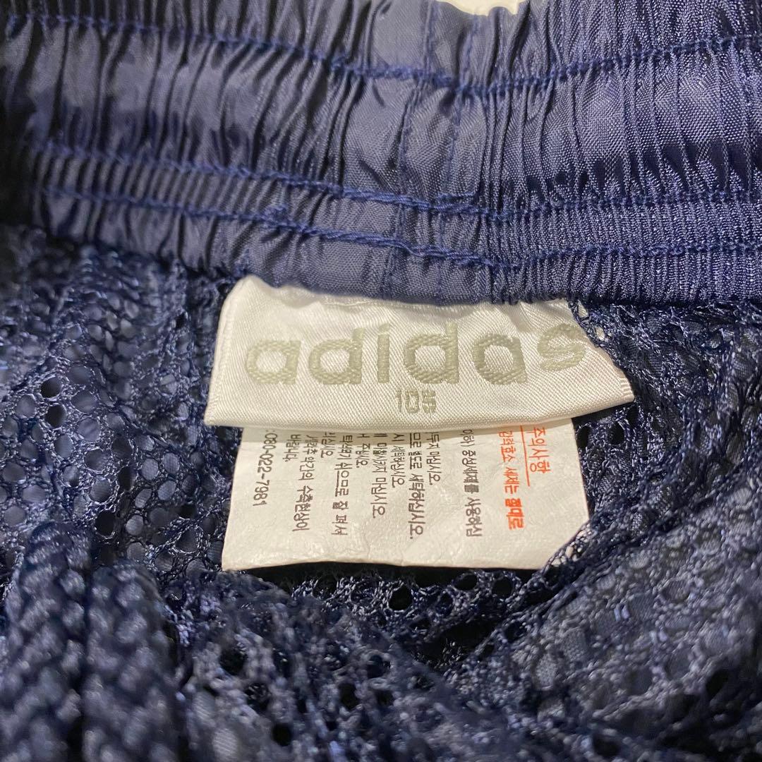 adidas アディダス 90s ナイロン パンツ 紺×黄色