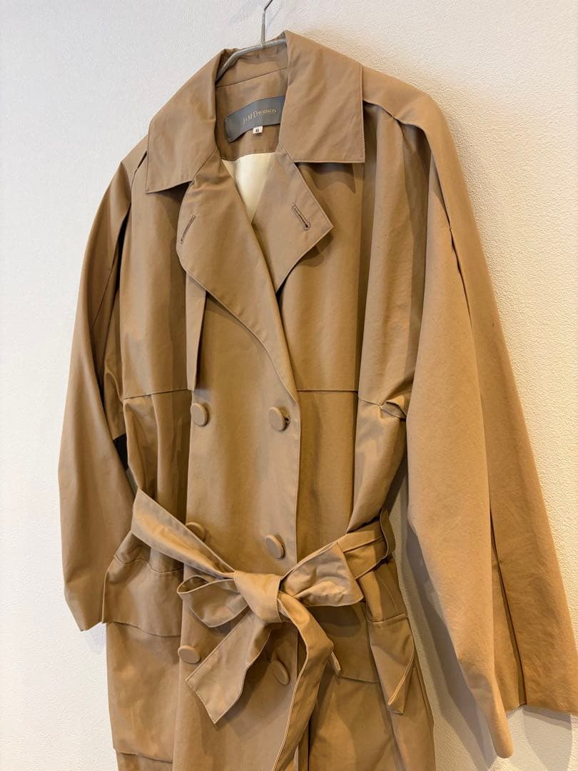 j&m davidson ベージュ トレンチコート ウエストベルト付き