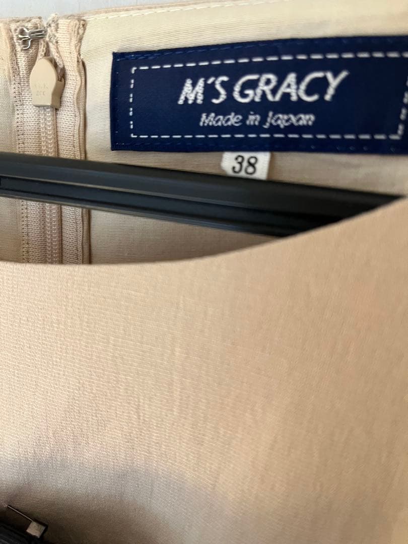 美品 M’S GRACY インスタ掲載 バイカラー ワンピース38 上品 フレア