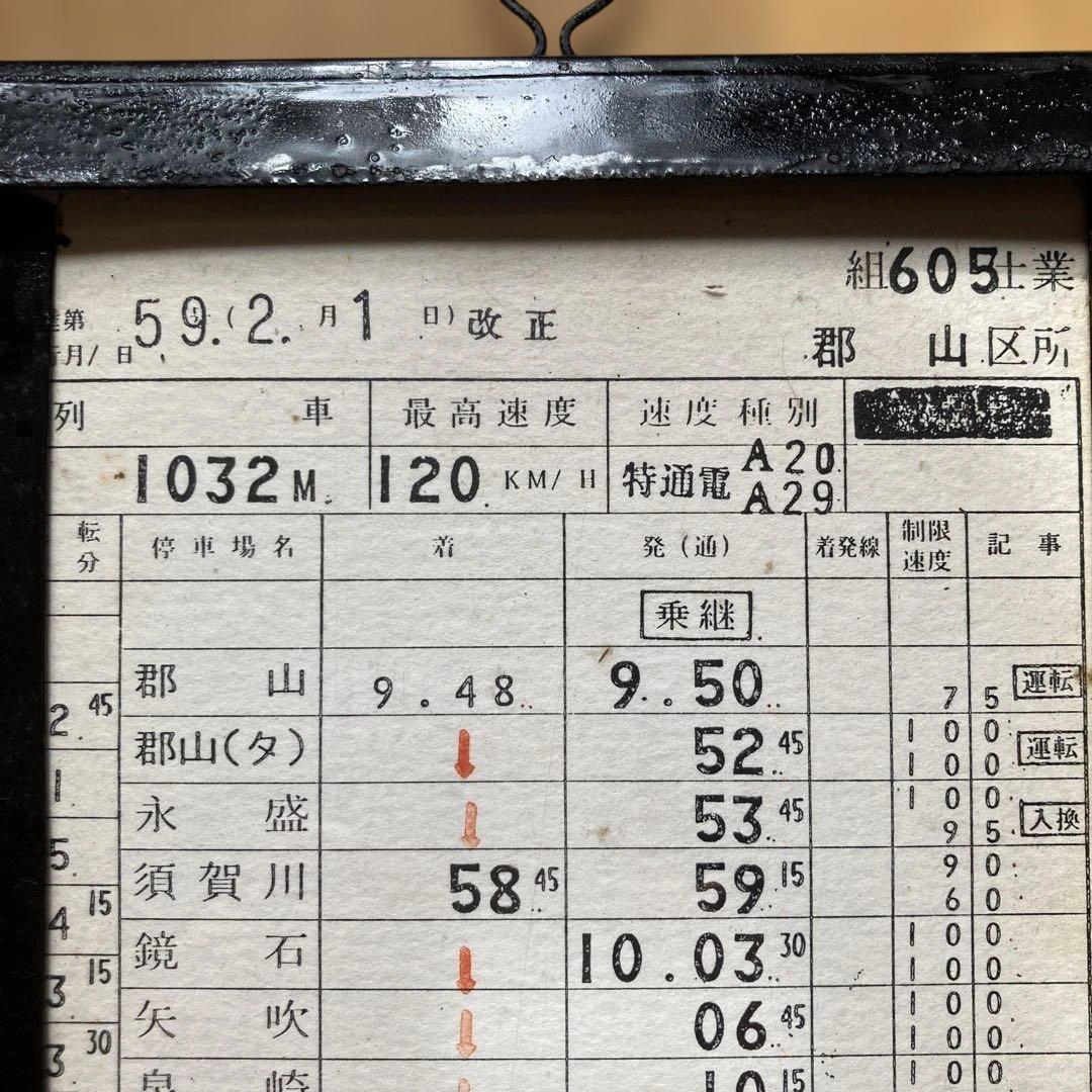 運転士時刻表