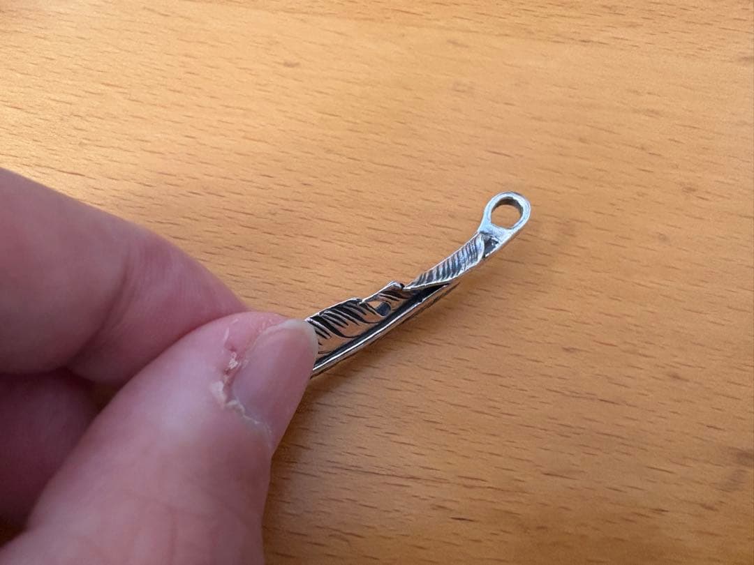 アリゾナフリーダム フェザー ペンダントトップ シルバー 4.8cm 7g