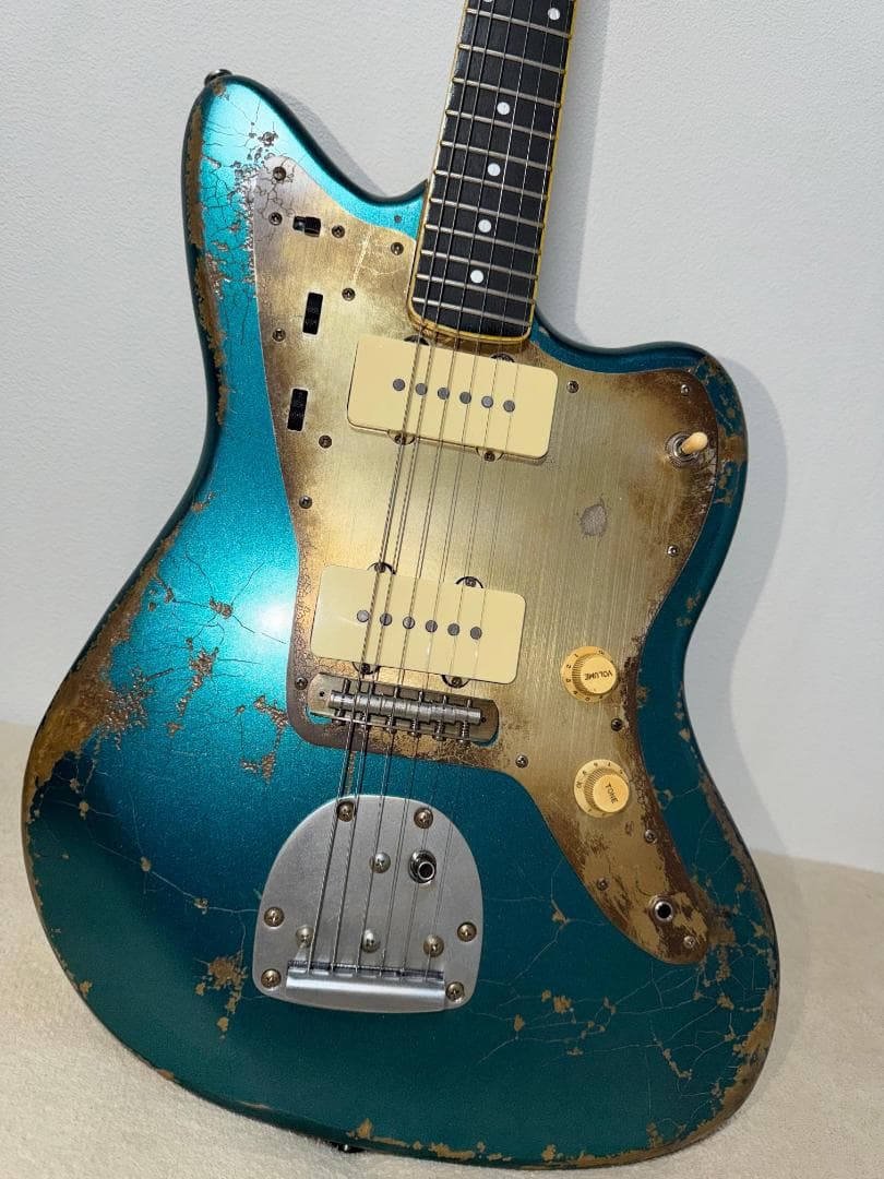 ハードレリック Jazzmasterタイプ Alnico PU 青緑メタリック