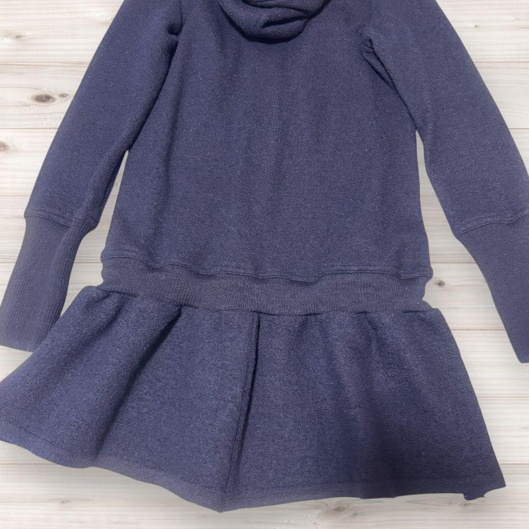 【クリーニング済】 バーバリーブルーレーベル ハーフジップワンピース フリル M