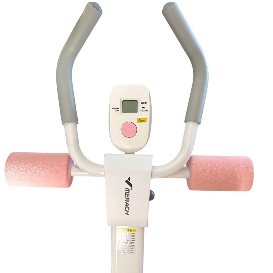 MERACH 腹筋トレーナー 液晶モニター付 ハンドル式 静音 美品