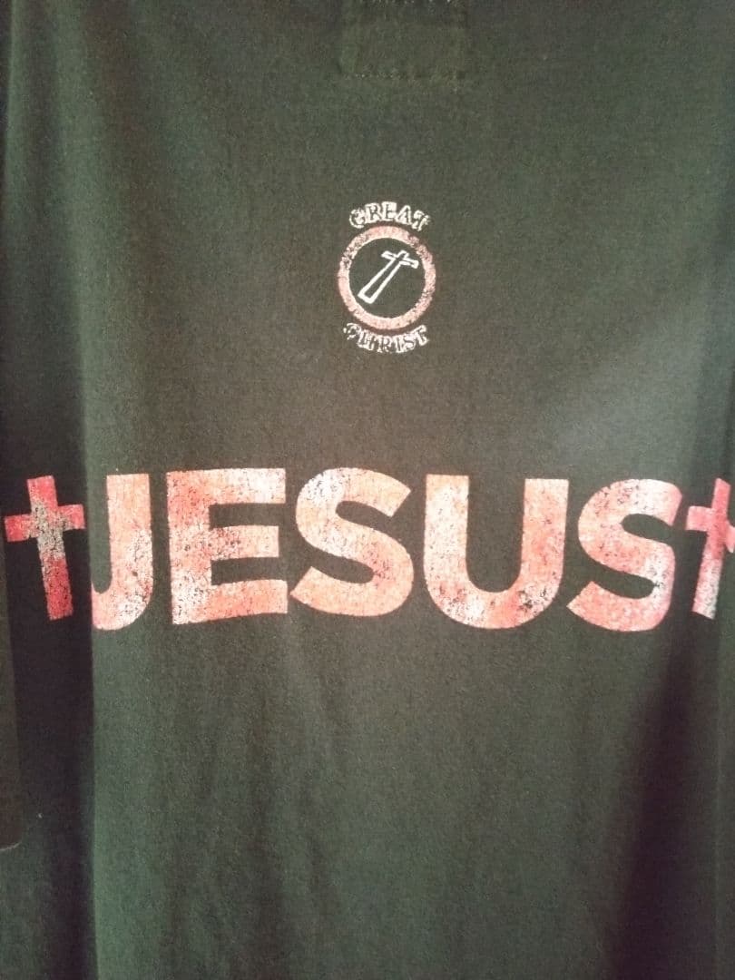 I*i様 greatLAnd ORIGINAL JESUS TEE BLACK