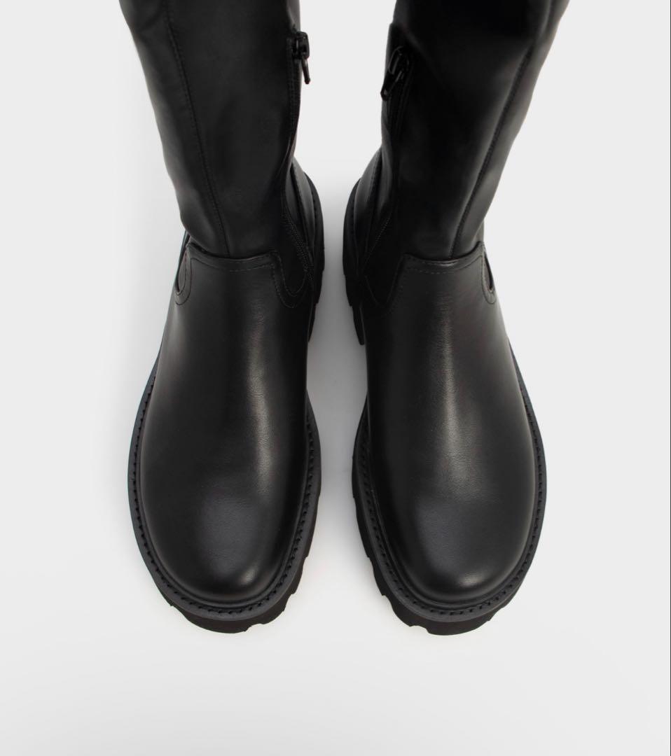 CHARLES&KEITH イモージェンチャンキープラットフォームロングブーツ