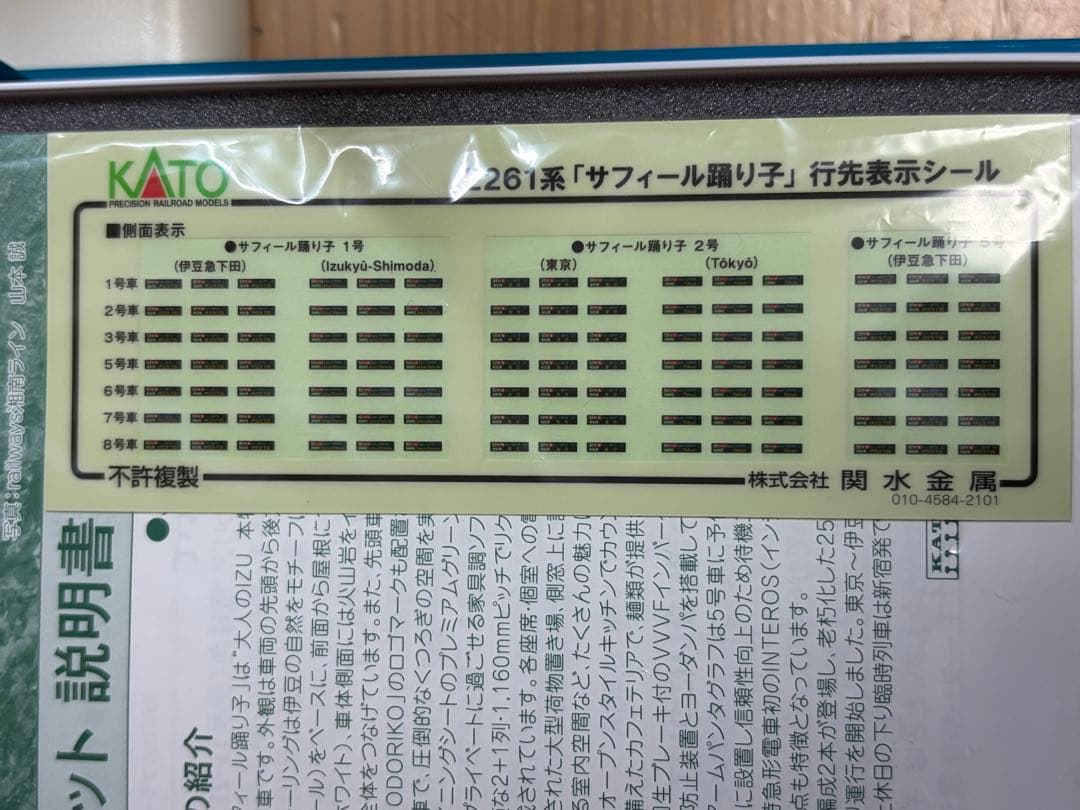 鉄道模型　Nゲージ　KATO 10-1644 E261系　サフィール踊り子　限定