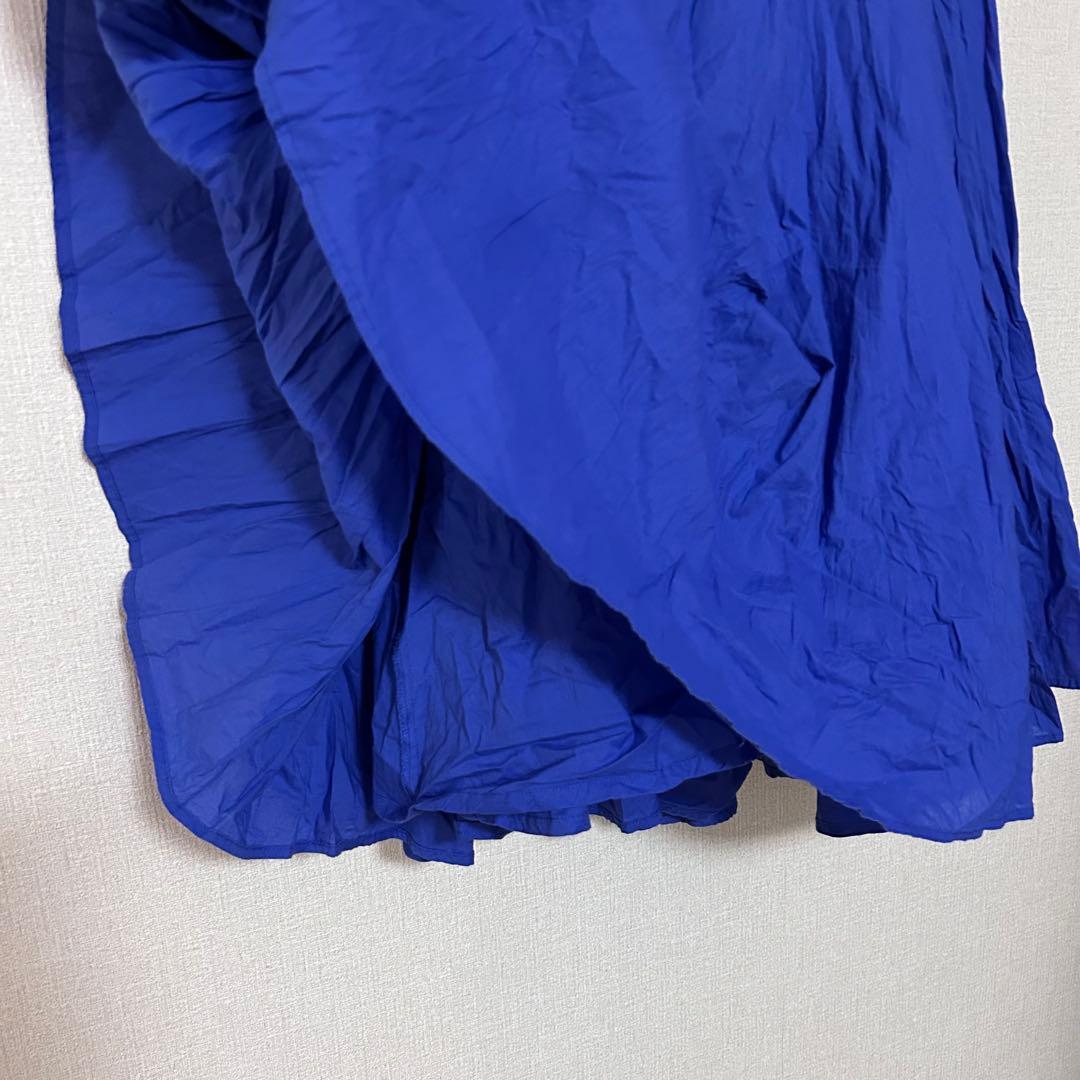 mizuiro ind ミズイロインド ボリューム ロングスカート ギャザー 青