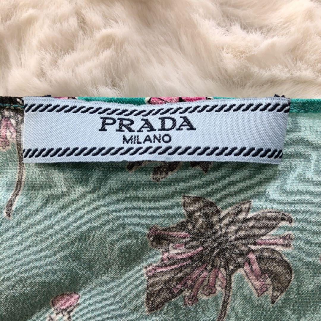 PRADA*プラダ　シルク100%　キャミチュニック　ブラウス　花柄　フラワー