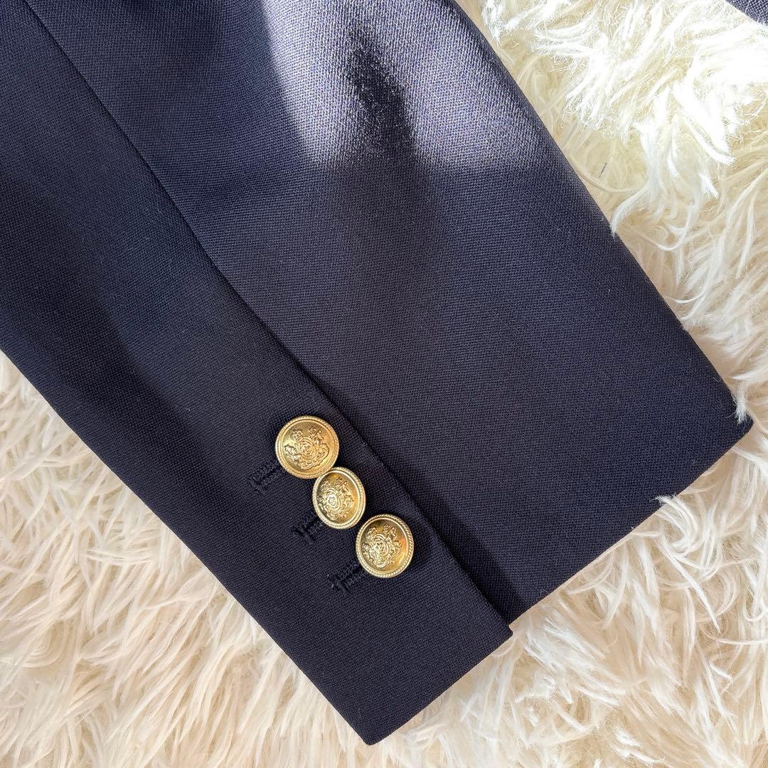 美品✨PLST ダブルジャケット 金ボタン 紺ブレザー ジャケット ネイビーL