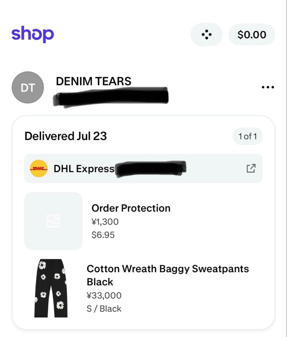 パンツ DENIM TEARS CottonWreathBaggySweatpants