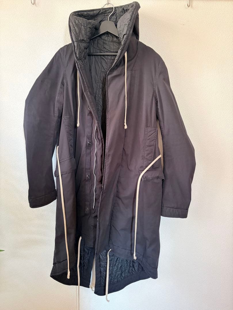 Rick owens drkshdw フィッシュテール フーデッドコート