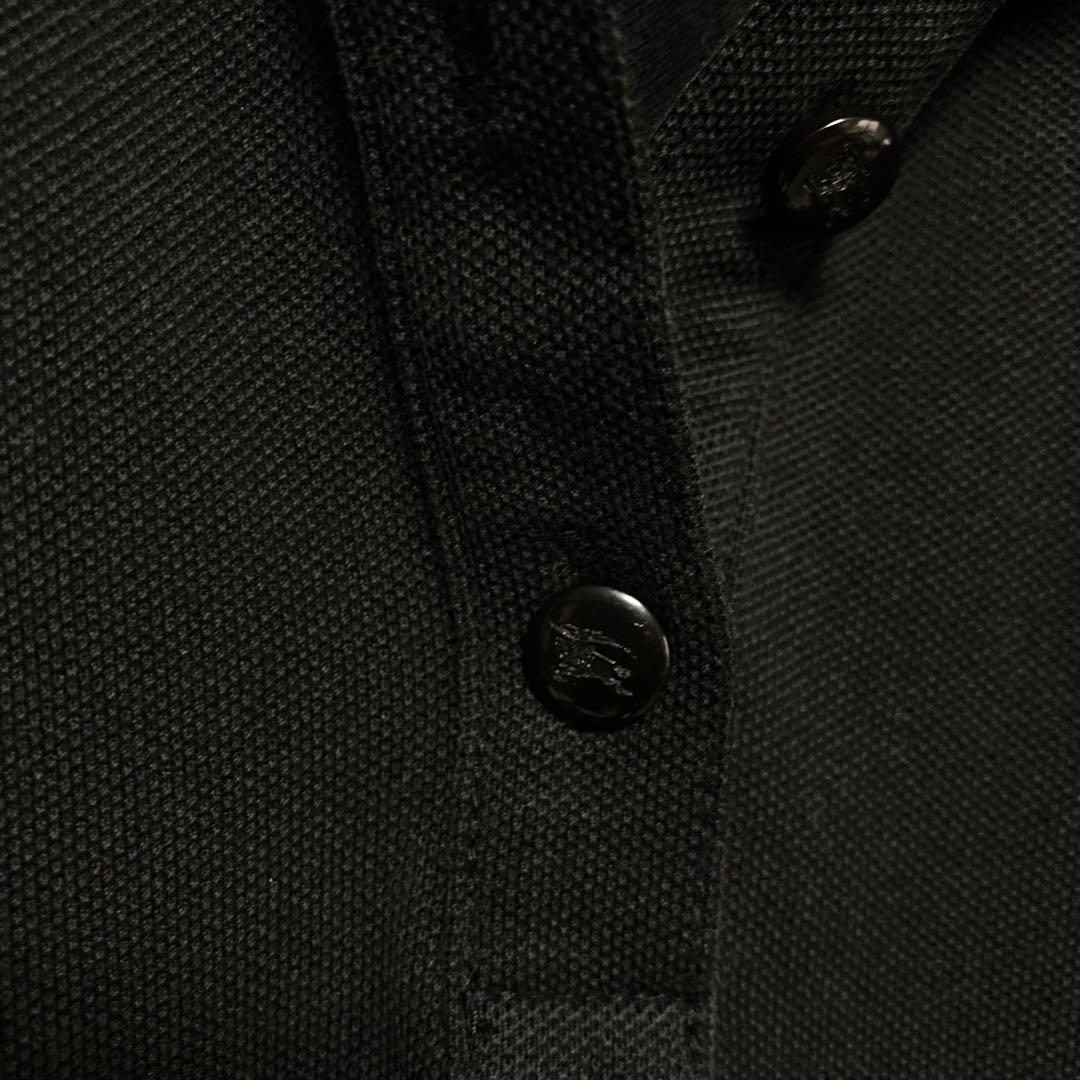 BURBERRY バーバリー BLUE LABELブルーレーベルポロシャツ黒M