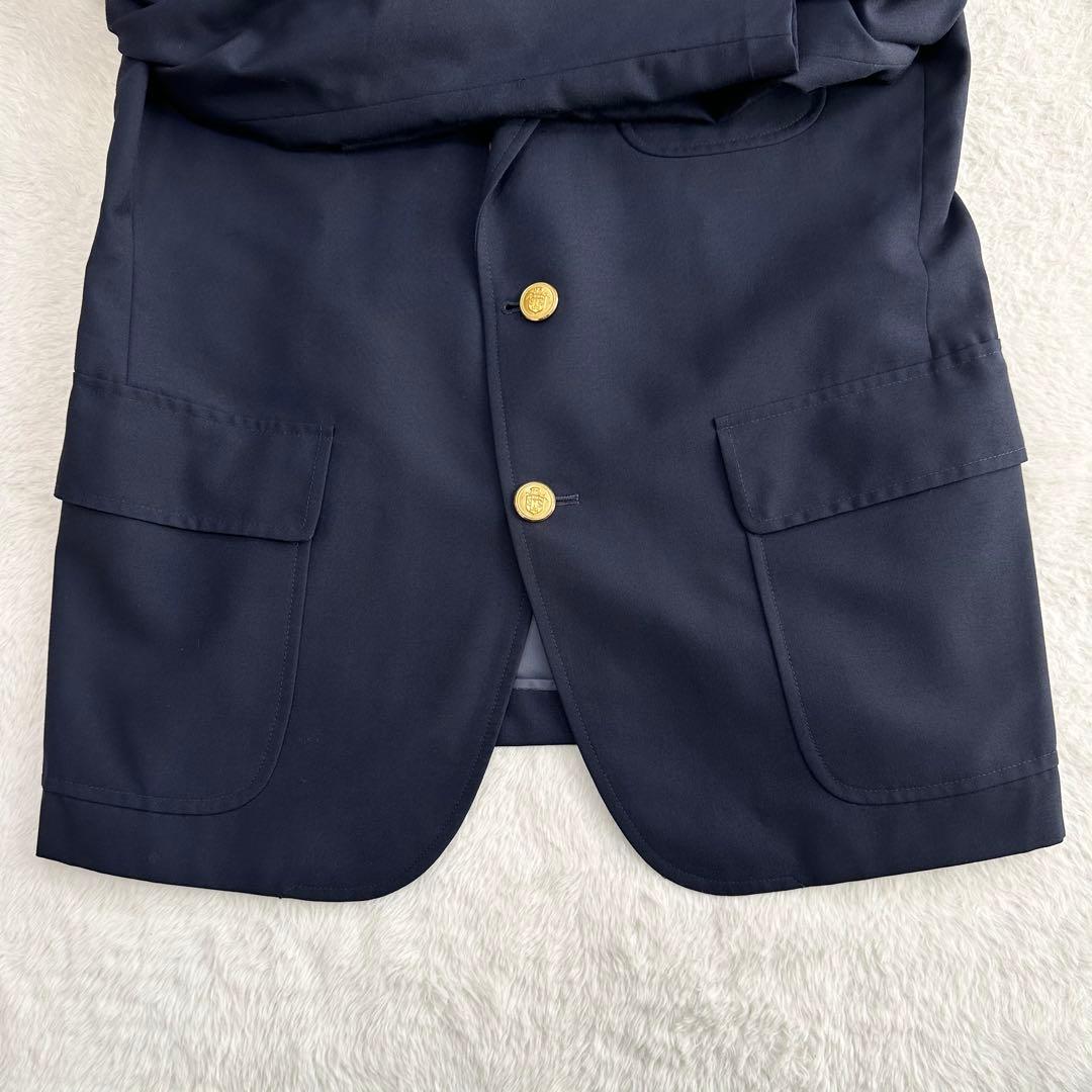 極美品✨J.PRESS 紺ブレ 金ボタン 3B段返り 赤パイピング ネイビー L