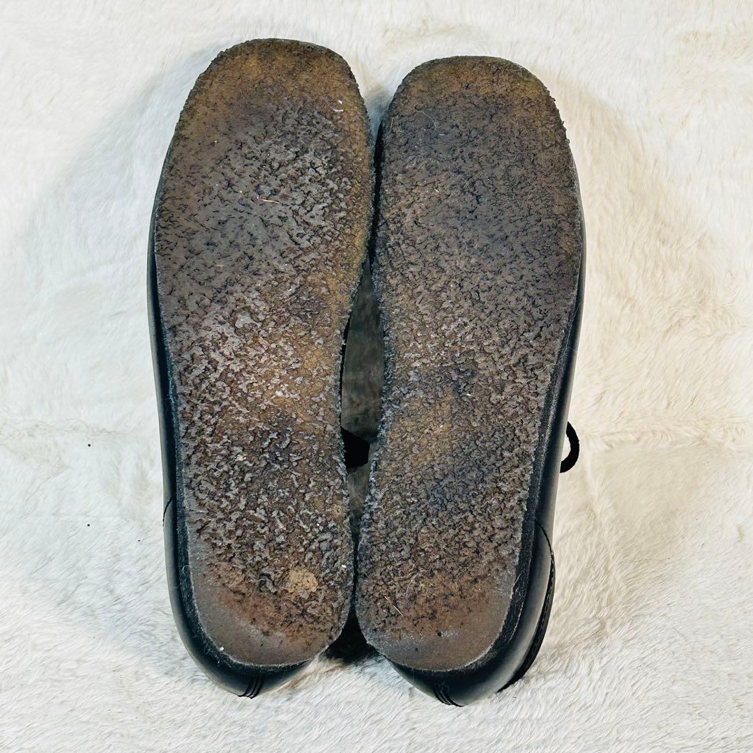 【美品】クラークス オリジナルズ ワラビー ブラックレザー UK8 26.5cm