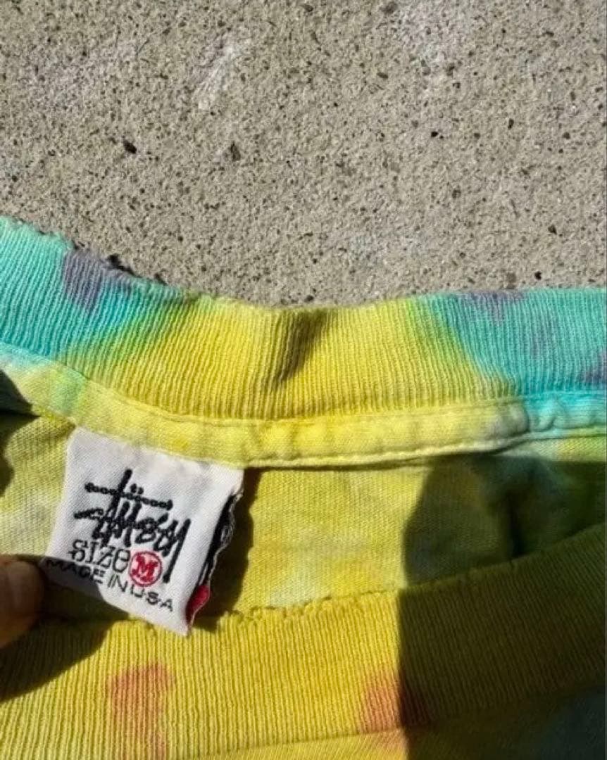 希少 90s前期 old stussy シングルステッチ タイダイ ストリート
