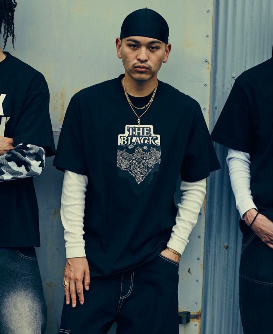 ブラックアイパッチTシャツ　BANDANA OG LABEL TEE BLACK