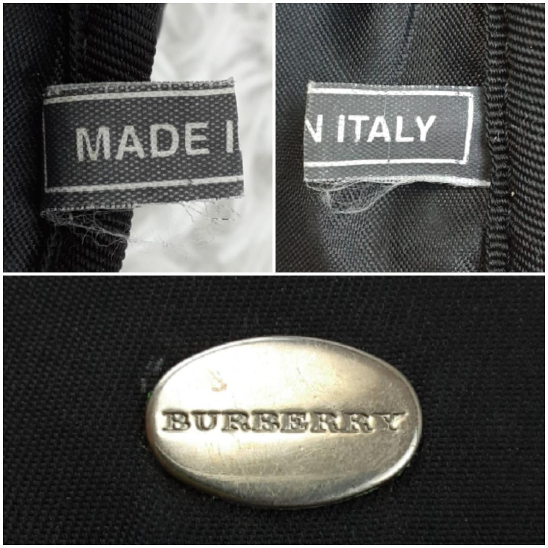 美品◎BURBERRY バーバリー ウエストバッグ 黒 ノバチェック イタリア製