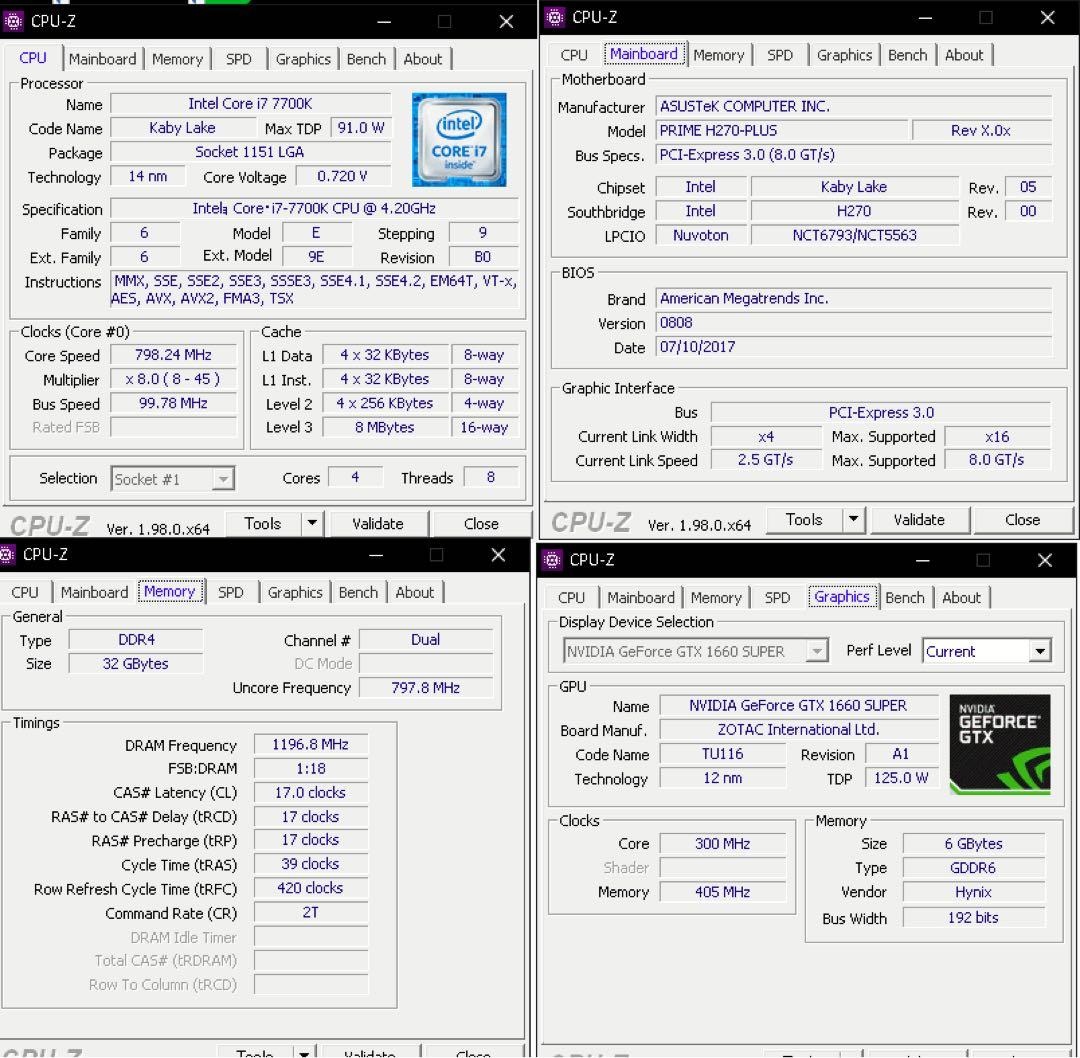 i7-7700K＋ASUS H270-PLUS 動作確認済