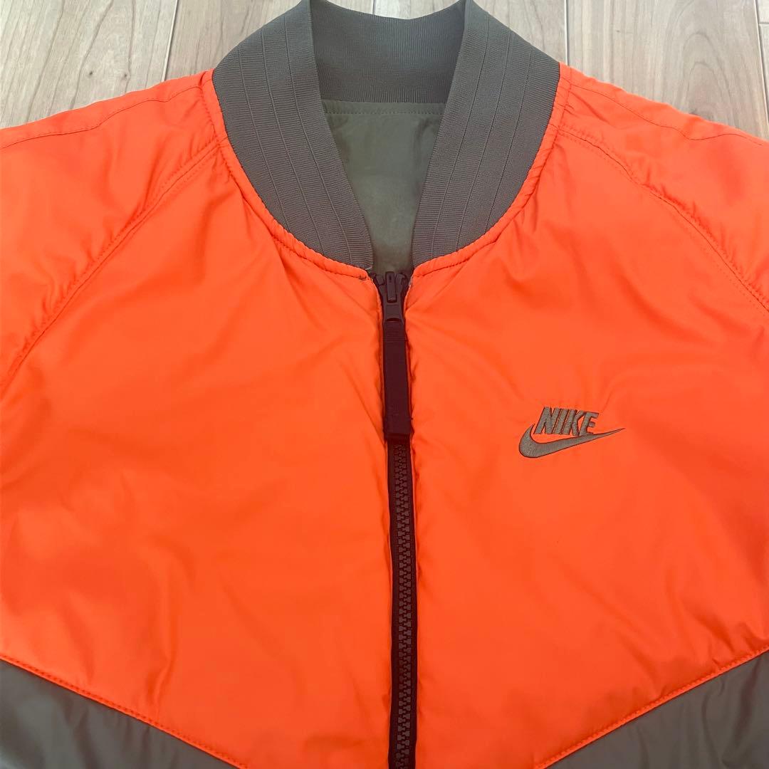 【美品】NIKE ナイキ AF1リバーシブル MA-1 ウーブンジャケット 中綿