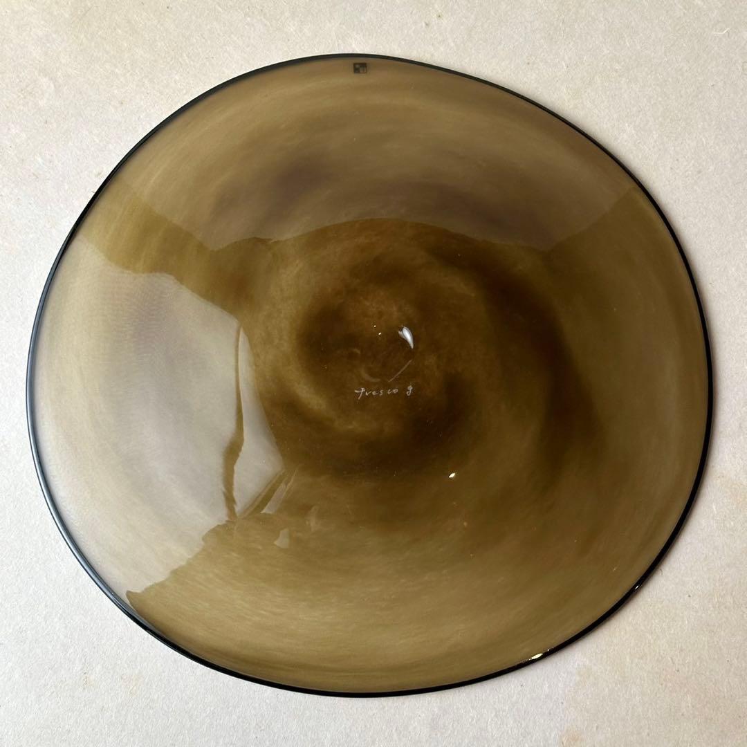 美品 fresco kasumi plate L green フレスコ カスミ