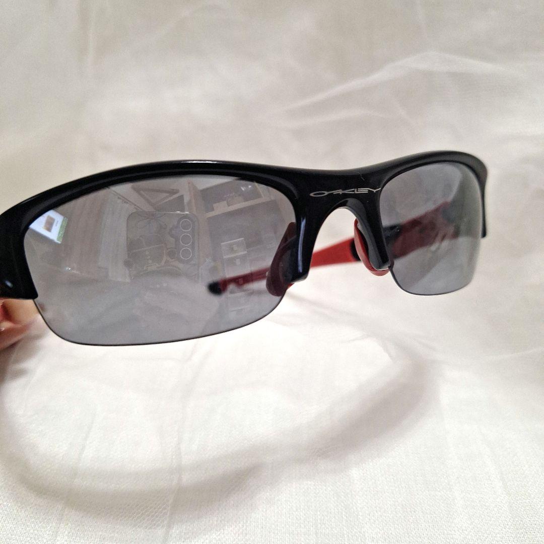 Oakley スポーツサングラス ブラック/レッド