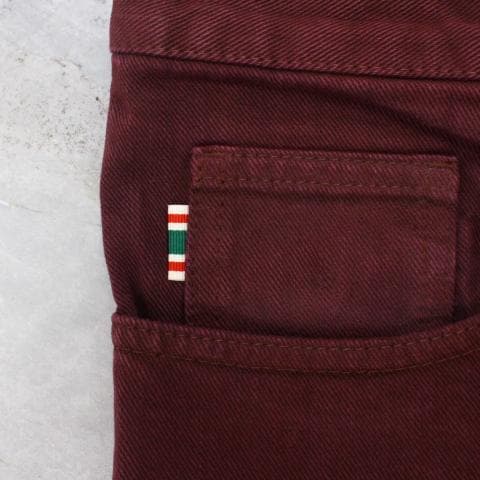 ◇GUCCI ローウエスト パンツ メンズ バーガンディー サイズ44