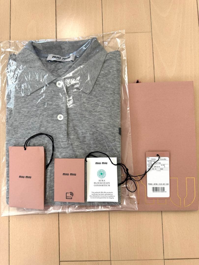 トップス Ribbed jersey polo shirt