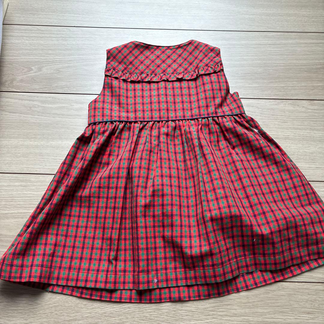 MRN⭐︎ファミリア チェック ワンピース ジャンパースカート