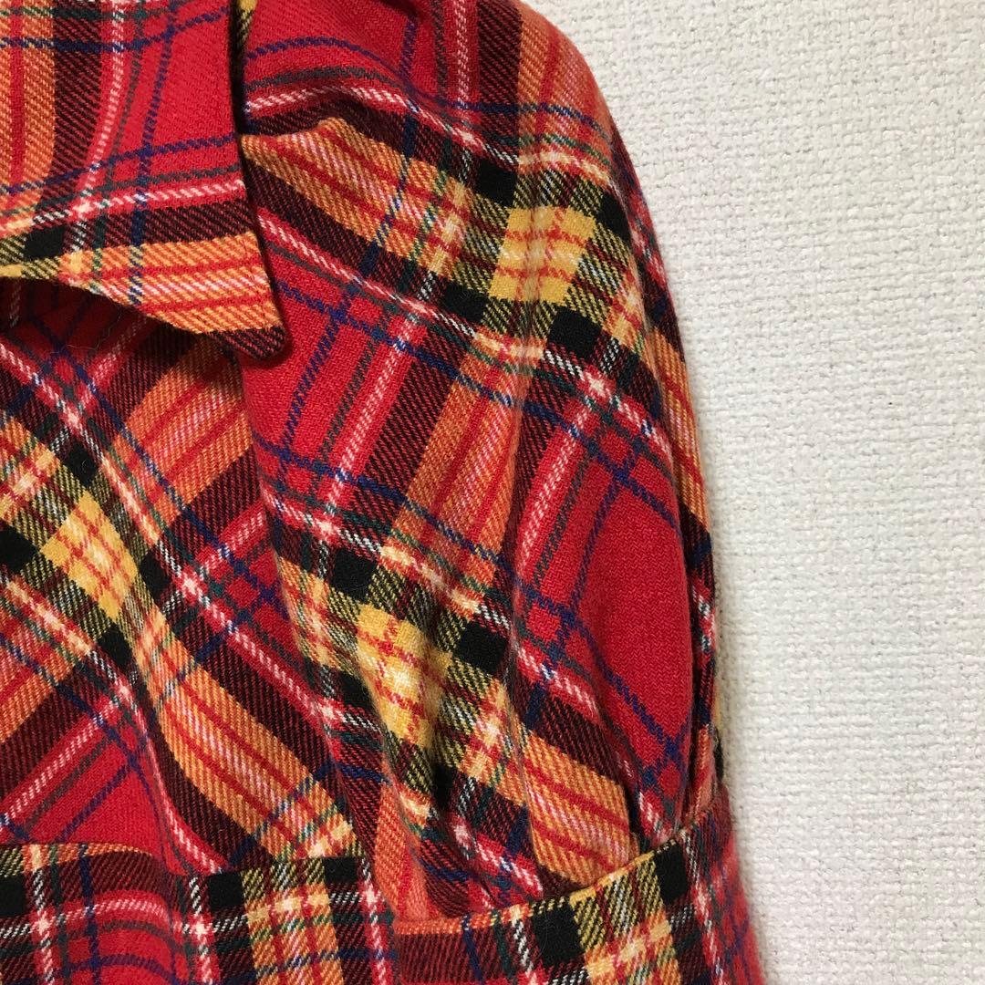 美品　PEACE NOW チェック柄　デザインジャケット