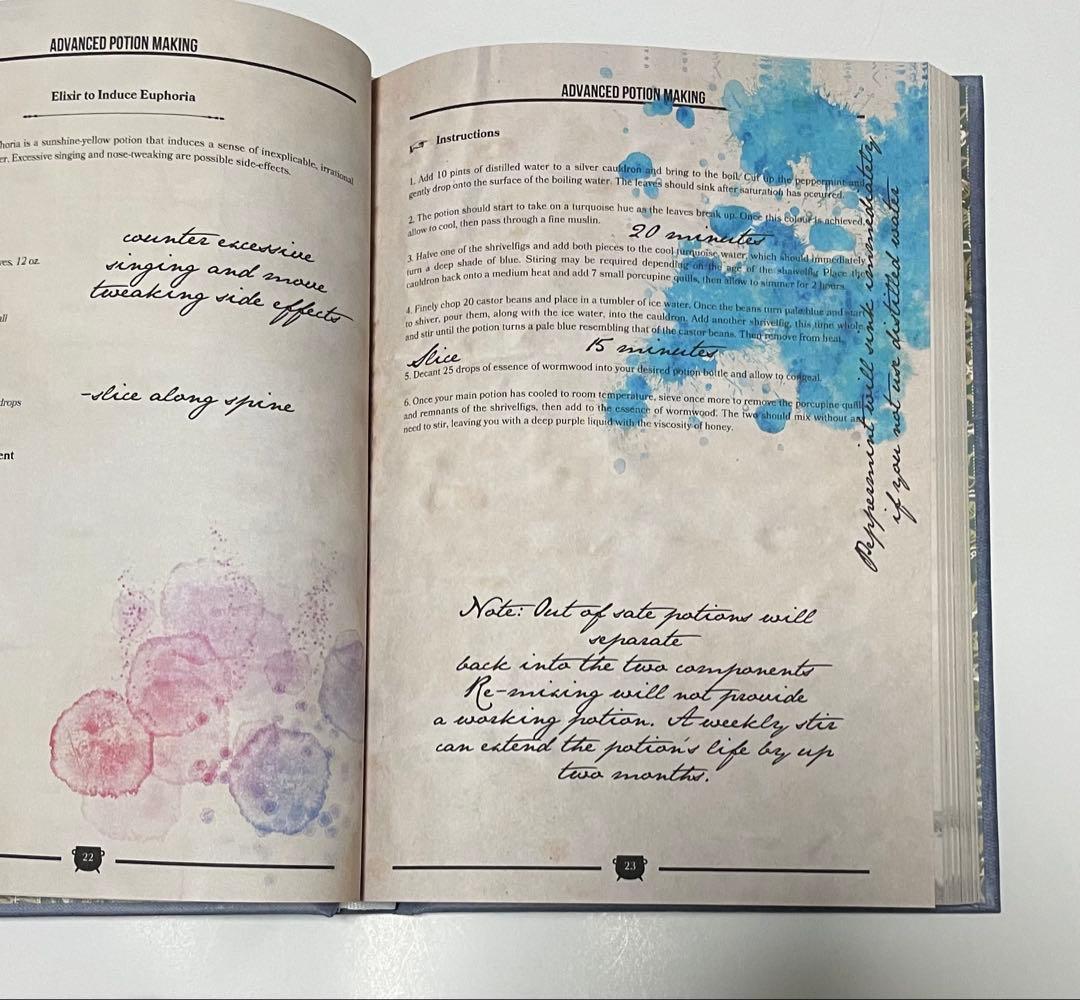 ハリーポッター　魔法薬学の教科書　レプリカ　ハードカバー　本