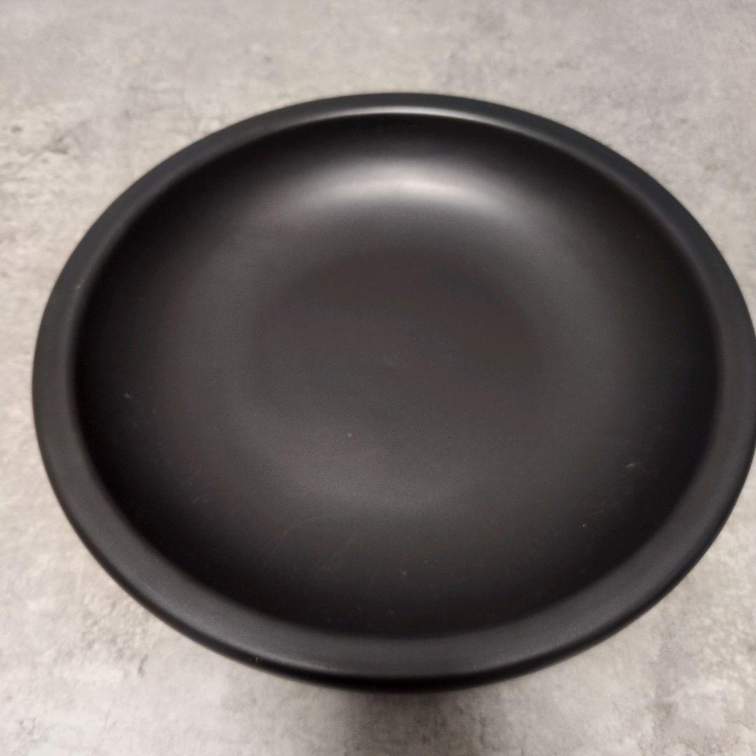 【美品】長谷園 ふっくらさん黒らく　サイズ（大）