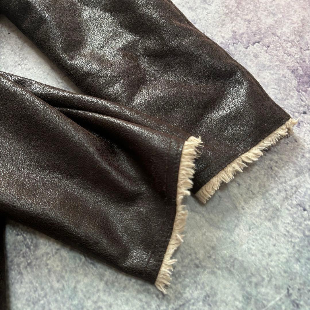 ジャケット・アウター archive fur grunge fireman coat brown