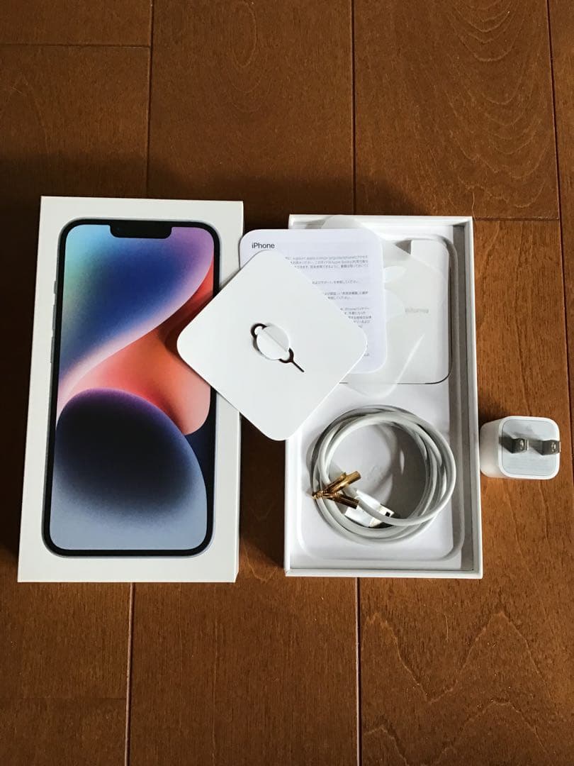【美品】iPhone14 128GB ブルー　MPVJ3J/A SIMフリー