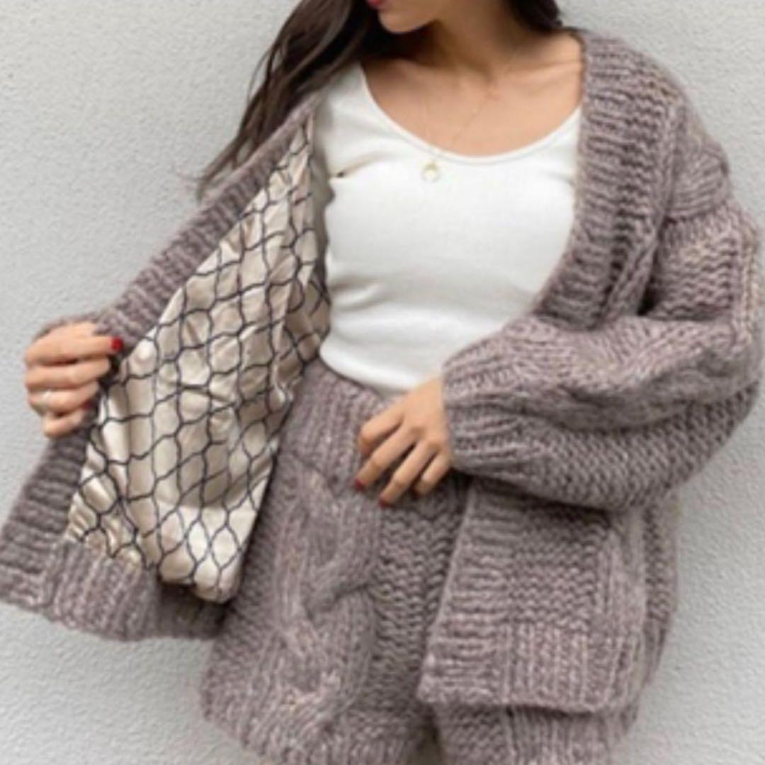 SeaRoomlynn Handmadeニットカーディガン　グレージュ