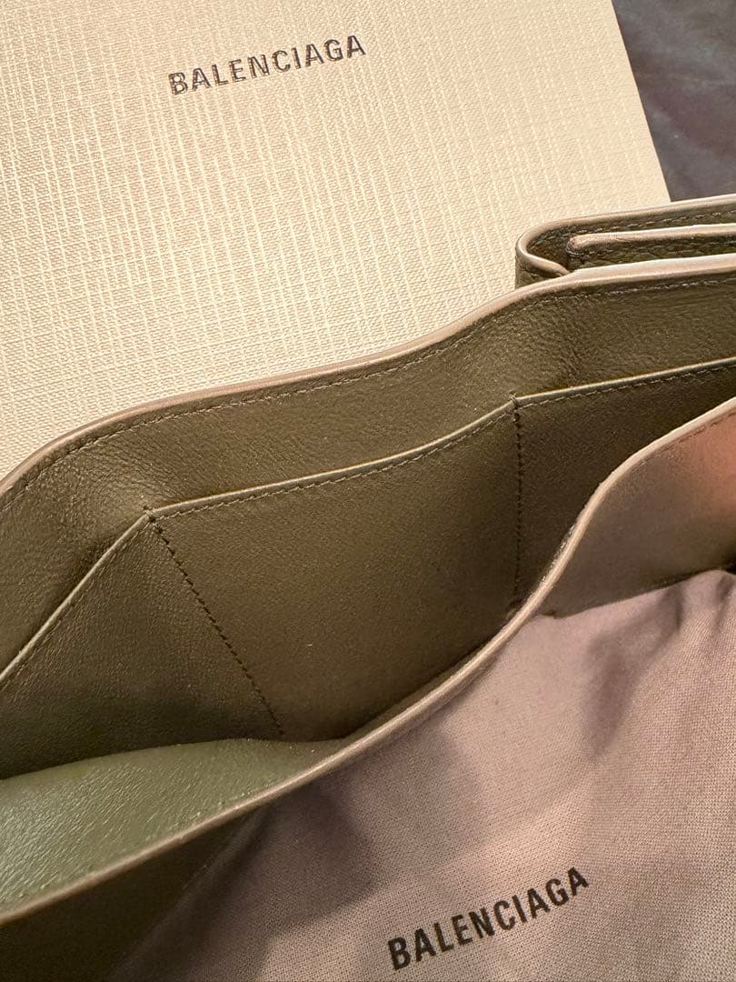 BALENCIAGA バレンシアガ ミニ ウォレット グレー レザー