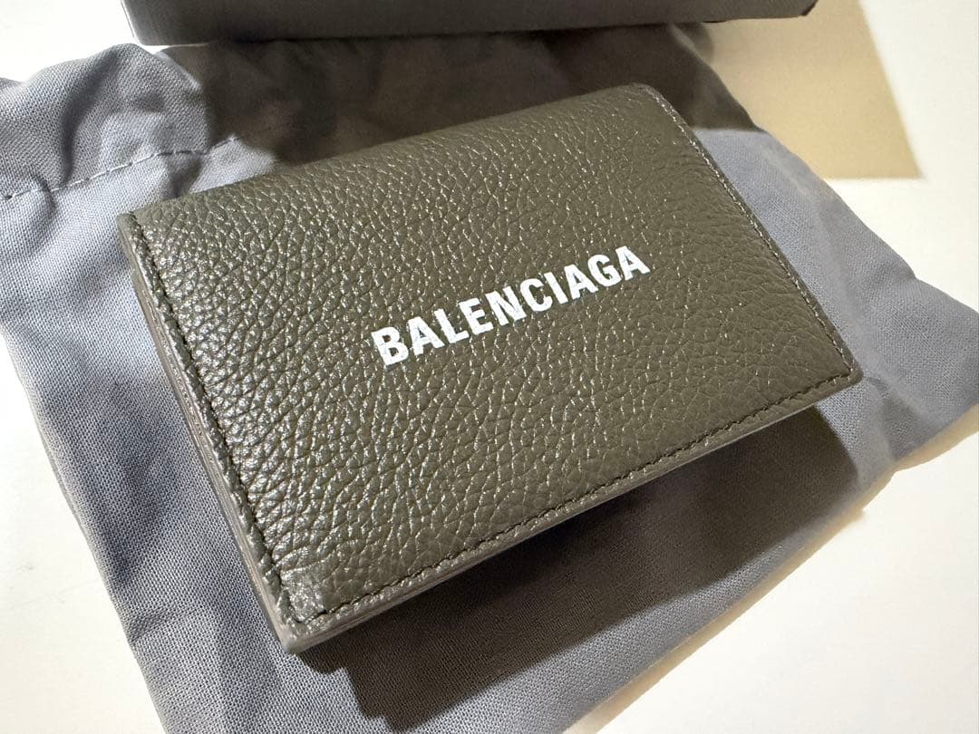 BALENCIAGA バレンシアガ ミニ ウォレット グレー レザー