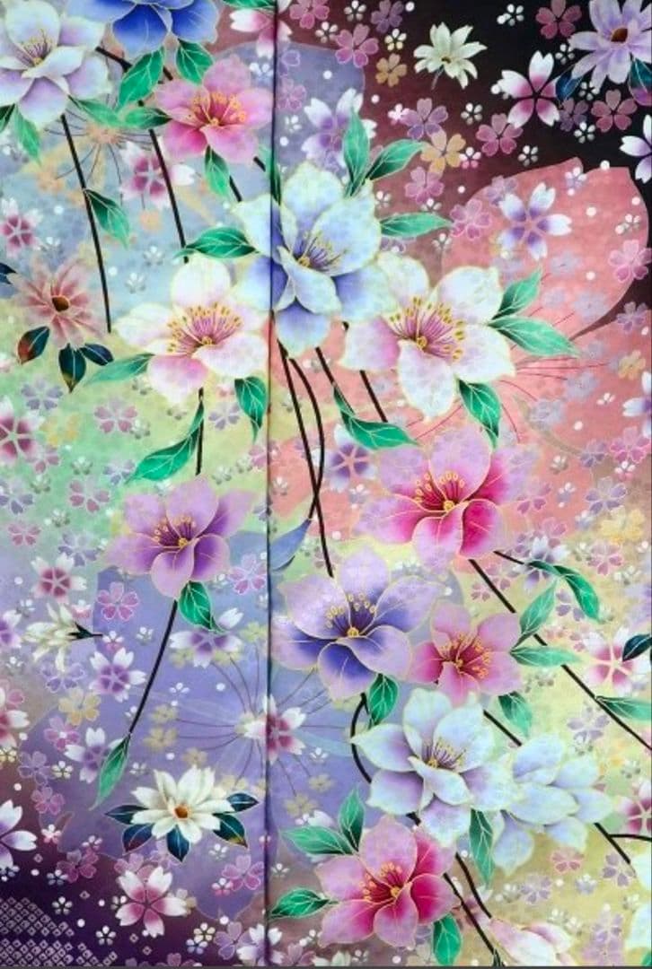 プロフ必読☆桜模様地紋☆振袖
