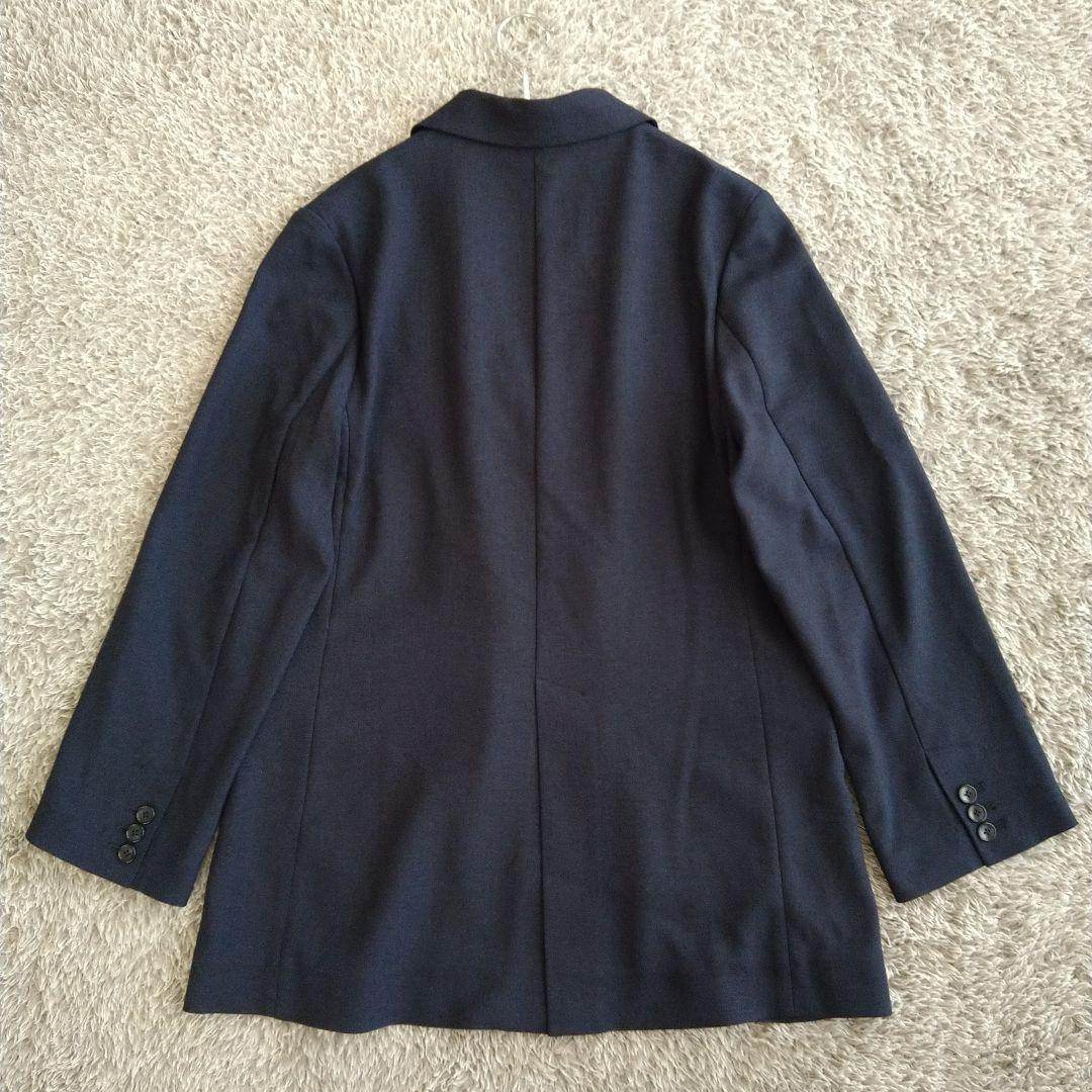 スローブイエナ SLOBE IENA リネンライクダブルブレストジャケット 紺