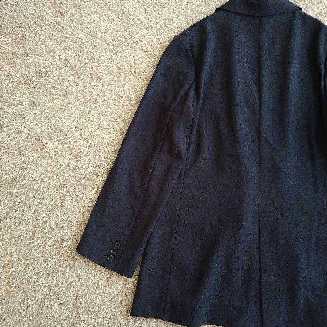 スローブイエナ SLOBE IENA リネンライクダブルブレストジャケット 紺