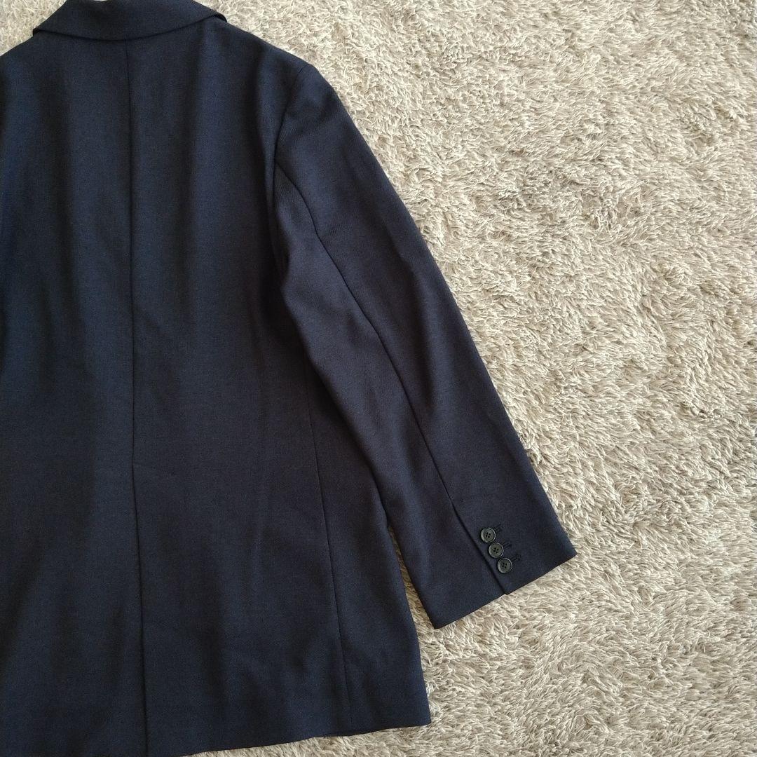 スローブイエナ SLOBE IENA リネンライクダブルブレストジャケット 紺